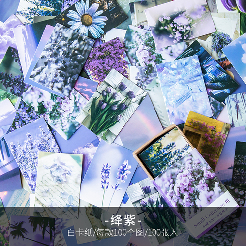 100 Stück Frühling Sommer Herbst Winter Kraftpapier Mini Grußkarte INS Blume Postkarte Brief Umschlag Dekoration LOMO Karten: Grey
