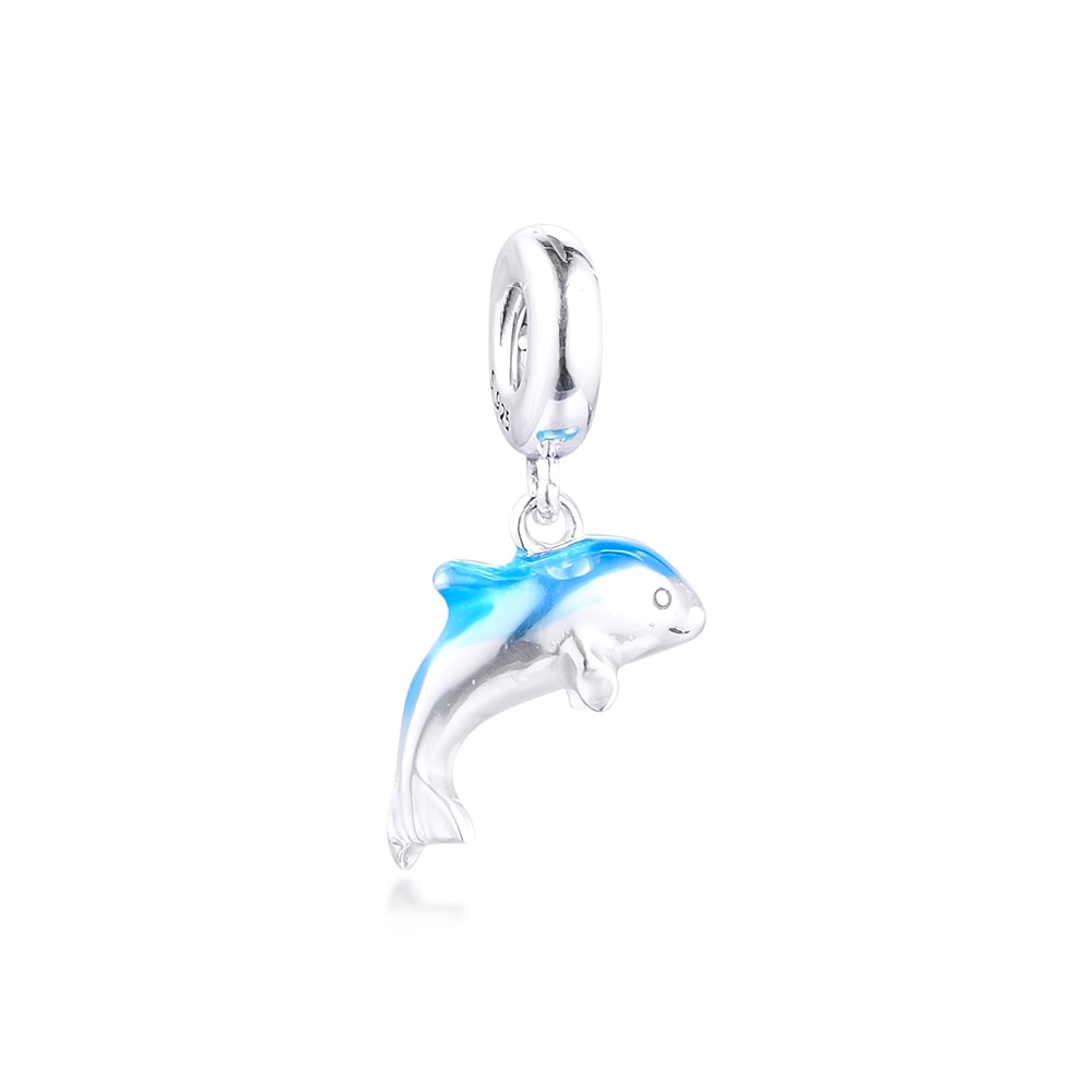 Shimmering Dolphin Dangle Charm Silver kralen voor sieraden maken Fits 925 Silver Original Charms Bracelets For Woman DIY