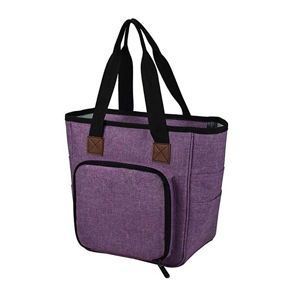 Grote garenopslag, haaktas, breitas, garenorganizer voor alle haak- en breiaccessoires, garenopslag, breitas 3: Paars