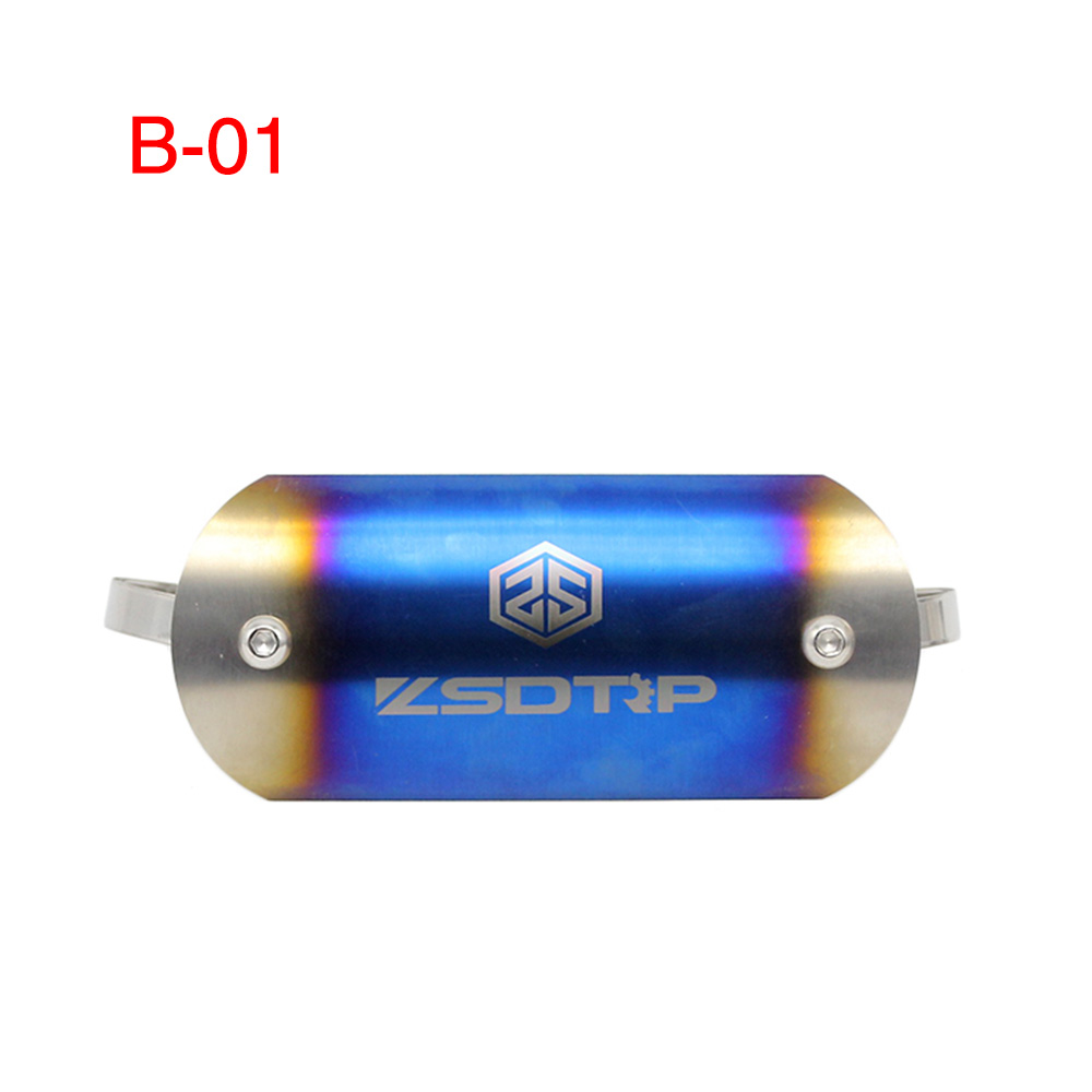 ZSDTRP Motorrad Auspuff Kohlenstoff Schutz Hitzeschild Anti-Verbrühungen Abdeckung Verbinden Für CBR300 Z250 Z750 Auspuff Abdeckung: B-01