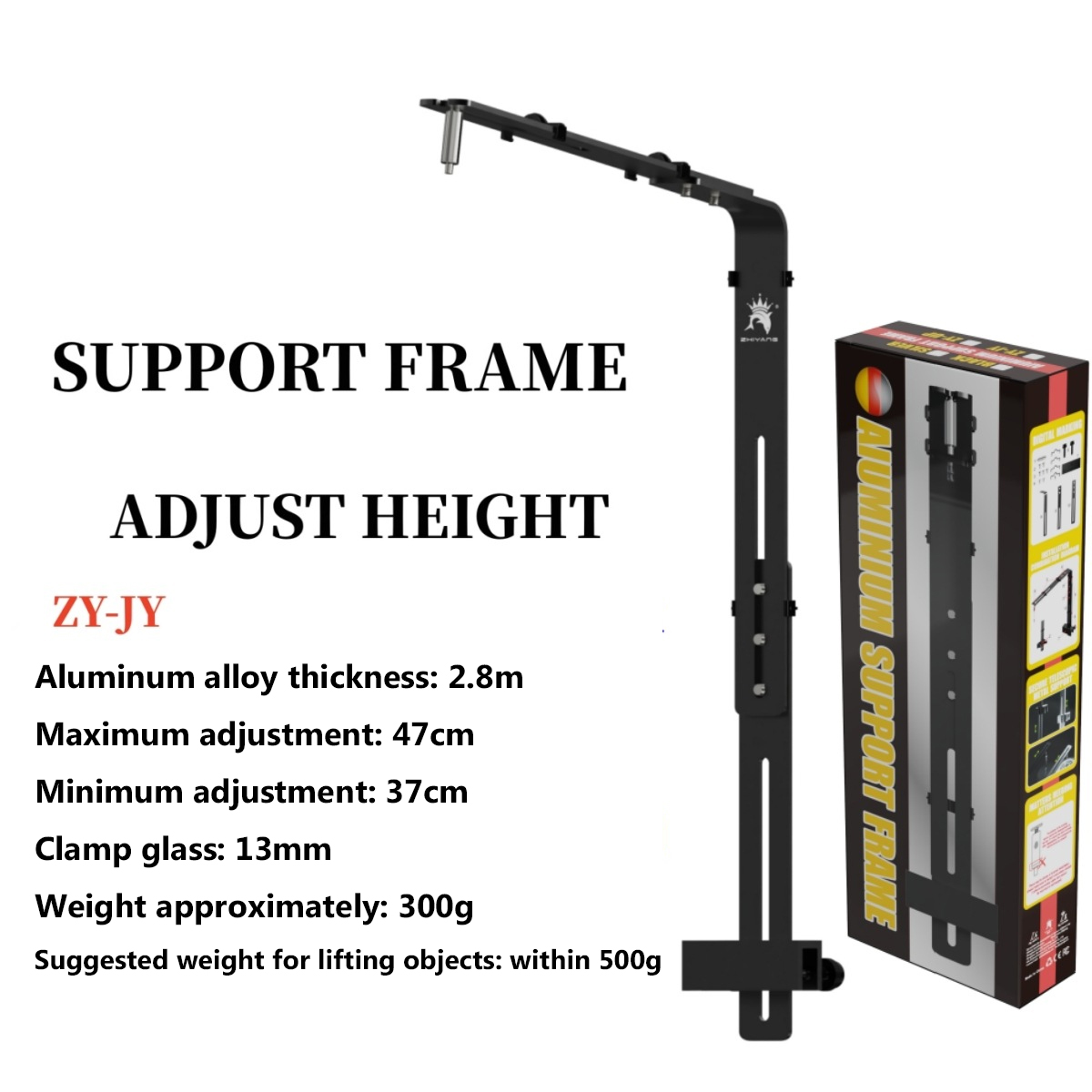 Aquarium Special bracket for fish tank lights, tube lights, Pendant lights, Clamp lights, aluminum alloy brushed high: WHITE