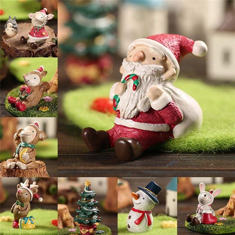 1pc akvaariokoristeet akvaariokoristeet hartsi joulukoristeet käsityöt lumiukko peura joulupukki eläinhahmo