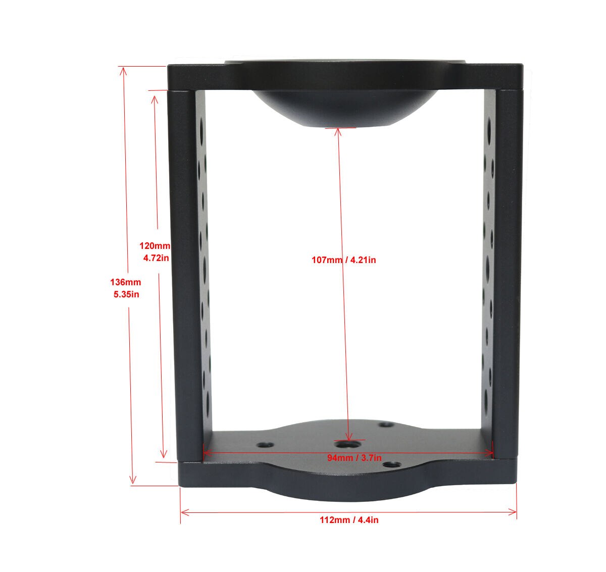 65mm/75mm/100mm Aluminium Half Ball Platte naar Kom Adapter Converter Riser voor Manfrotto Video statief Fluid Head DSLR Rail Slider