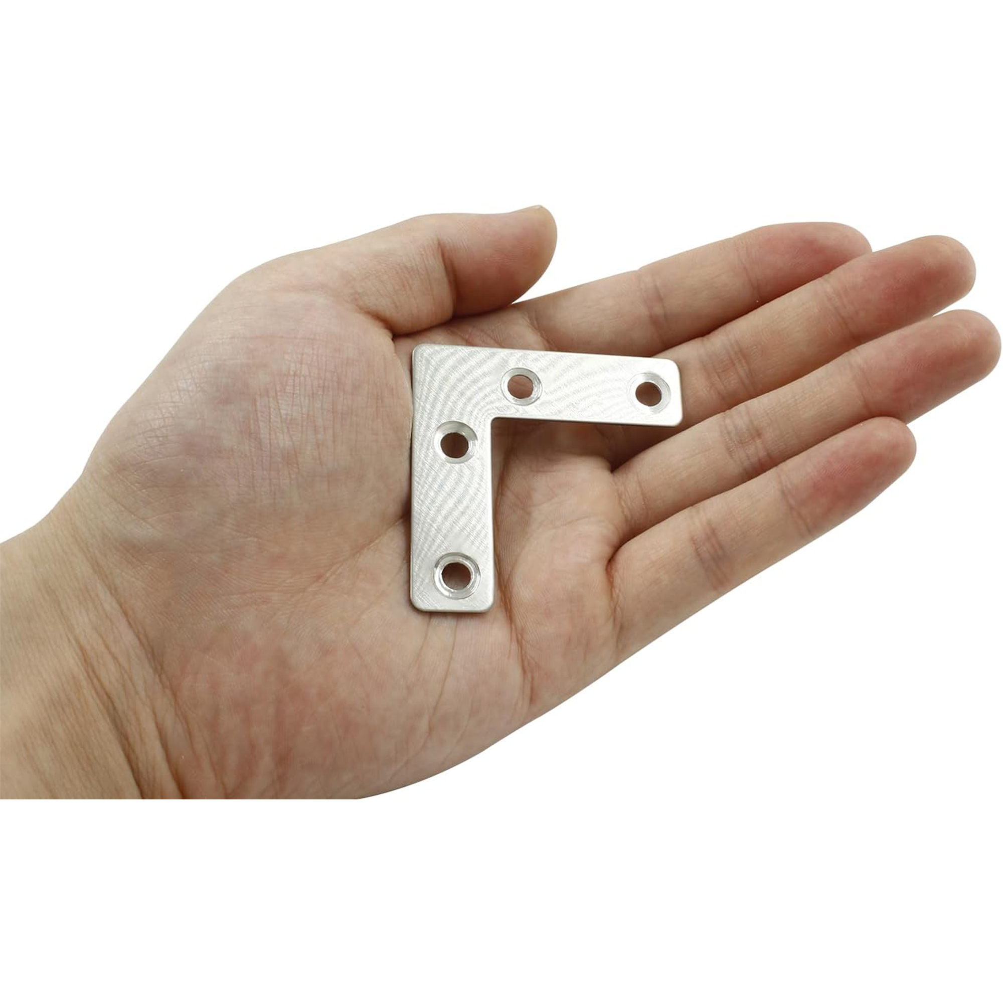 L-vormige platte beugel, metalen platte hoekbeugel, rechthoekige hoekverbinding, reparatieplaat voor houten meubelframes, bevestiging en verbindingsstukken