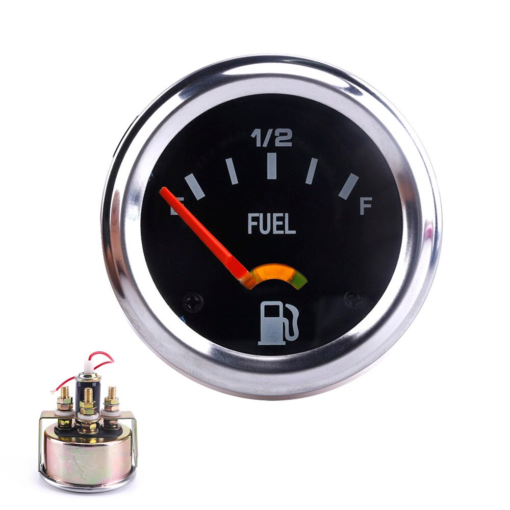 2&#39;&#39; 52mm 12V DC Mechanical Car Fuel Level Gauge Black Oil FG /Car Meter E-1/2-F TT101086