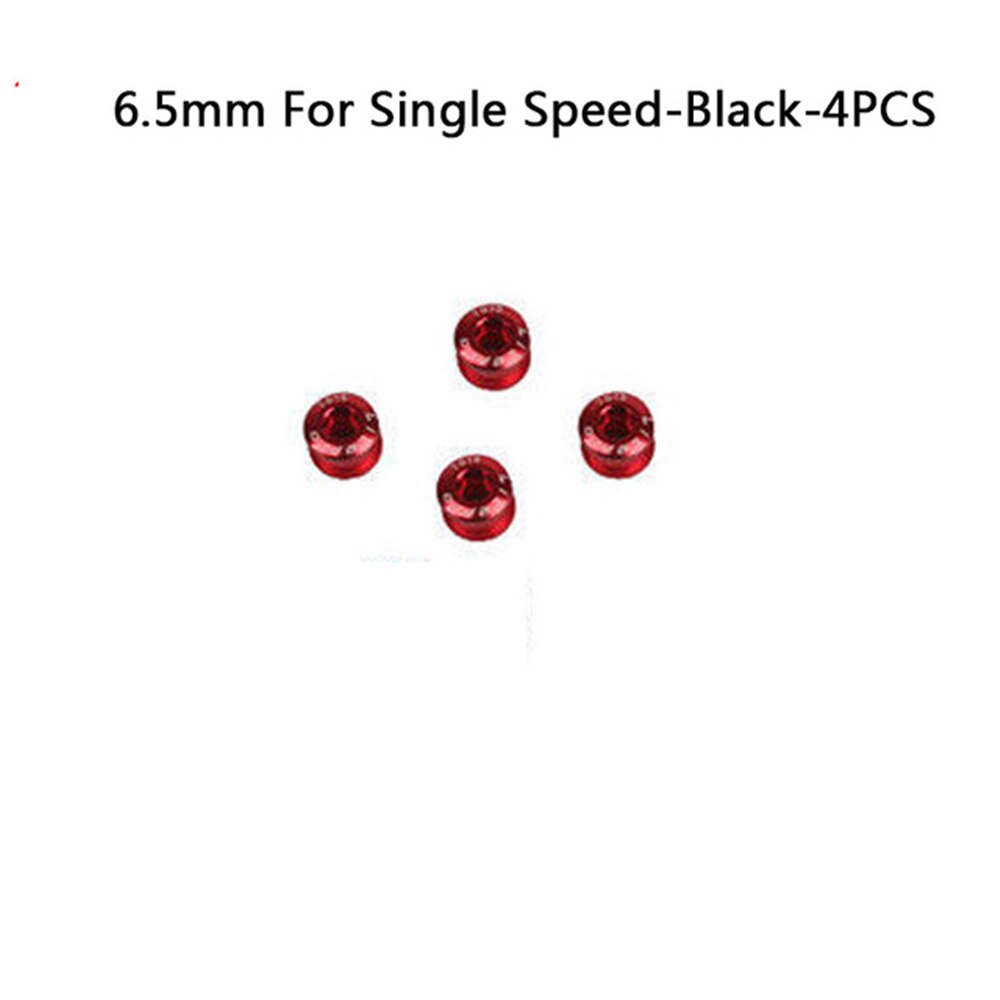 4pc mtb-kettingbladbouten dubbele/triple speed schijfremmen enkel kettingbladbouten goud/zilver/paars/blauw/rood/zwart/groen: Enkele snelheid (rood)