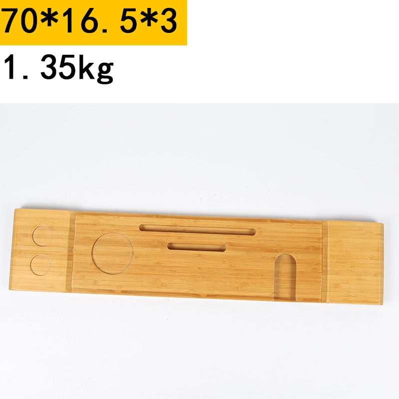 Extendable Bamboo Bathtub Tray Caddy Wooden Bath Organizer Rack Bathroom Book Wine Tablet Holder Reading Shelf Bath Tray: 1