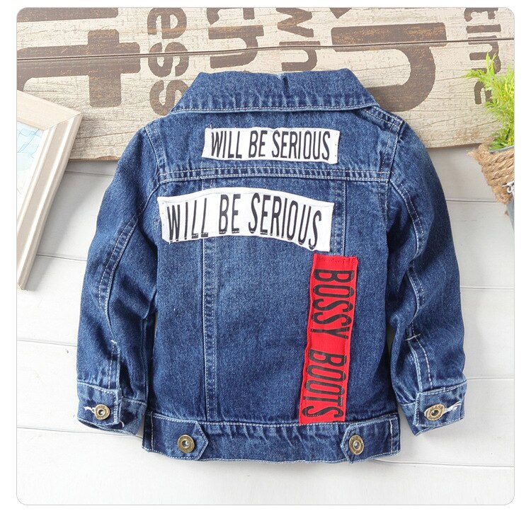 Spring Denim Baby Boys Jackets Baby Blue Autumn Boys Coat For 1 2 Years Old Boy Baby Toddler Clothes RKC185042