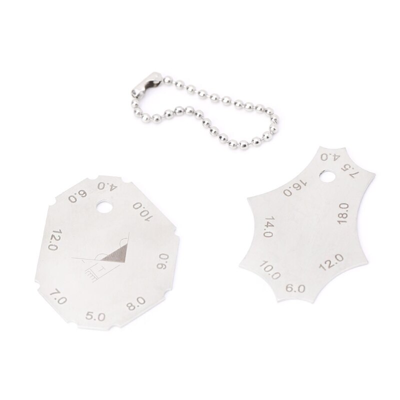 2 Pcs Welding Tools Stainless Steel Welding Gauge Inspection Weld Ulnare Ruler