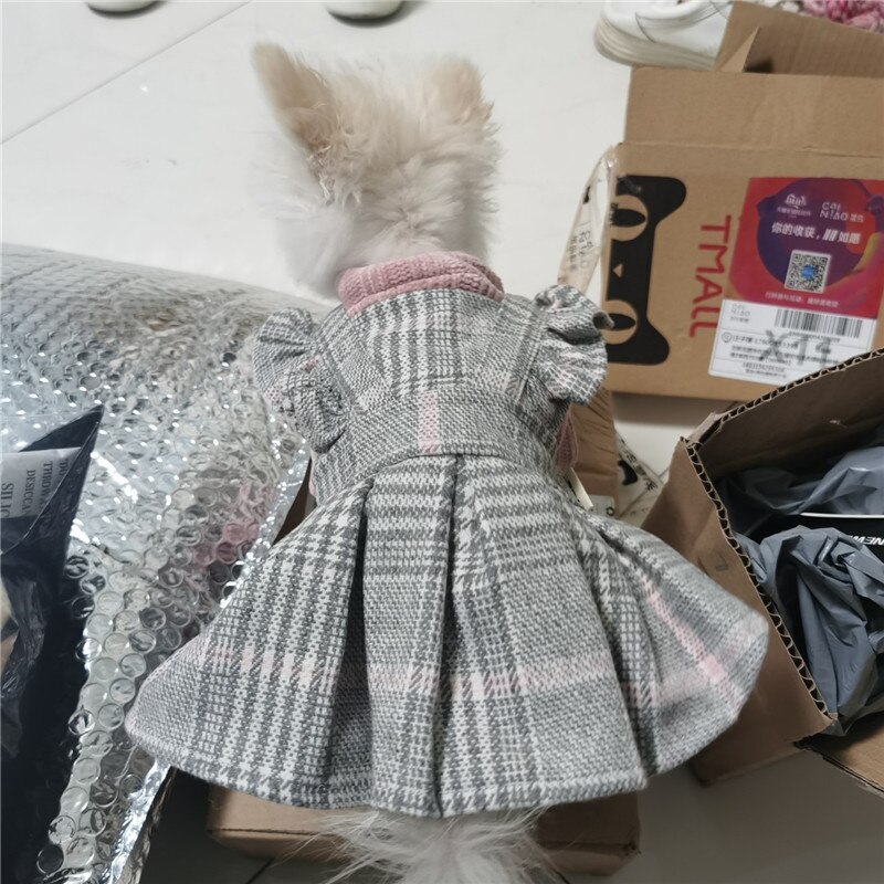 Kat Puppy Dog Jurk Winter Pet Jurken Chihuahua Yorkie Maltese Hond Kleding Poedel Bichon Pommeren Schnauzer Huisdier Kleding