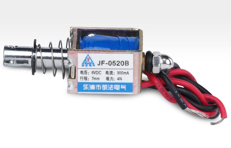 Electroimán solenoide de marco abierto, JF-0520B, 6V, 12V, 24V, 10mm, 0.4N, 40g