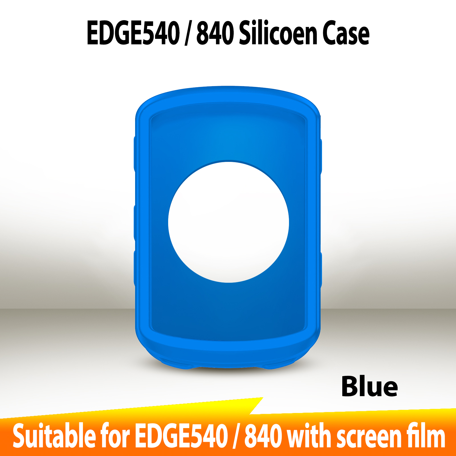 Garmin EDGE 540 840 Case GPS Bike Computer Silicone Cover Rubber Odometer Protective Case + HD Film (For Garmin EDGE540 840): light green
