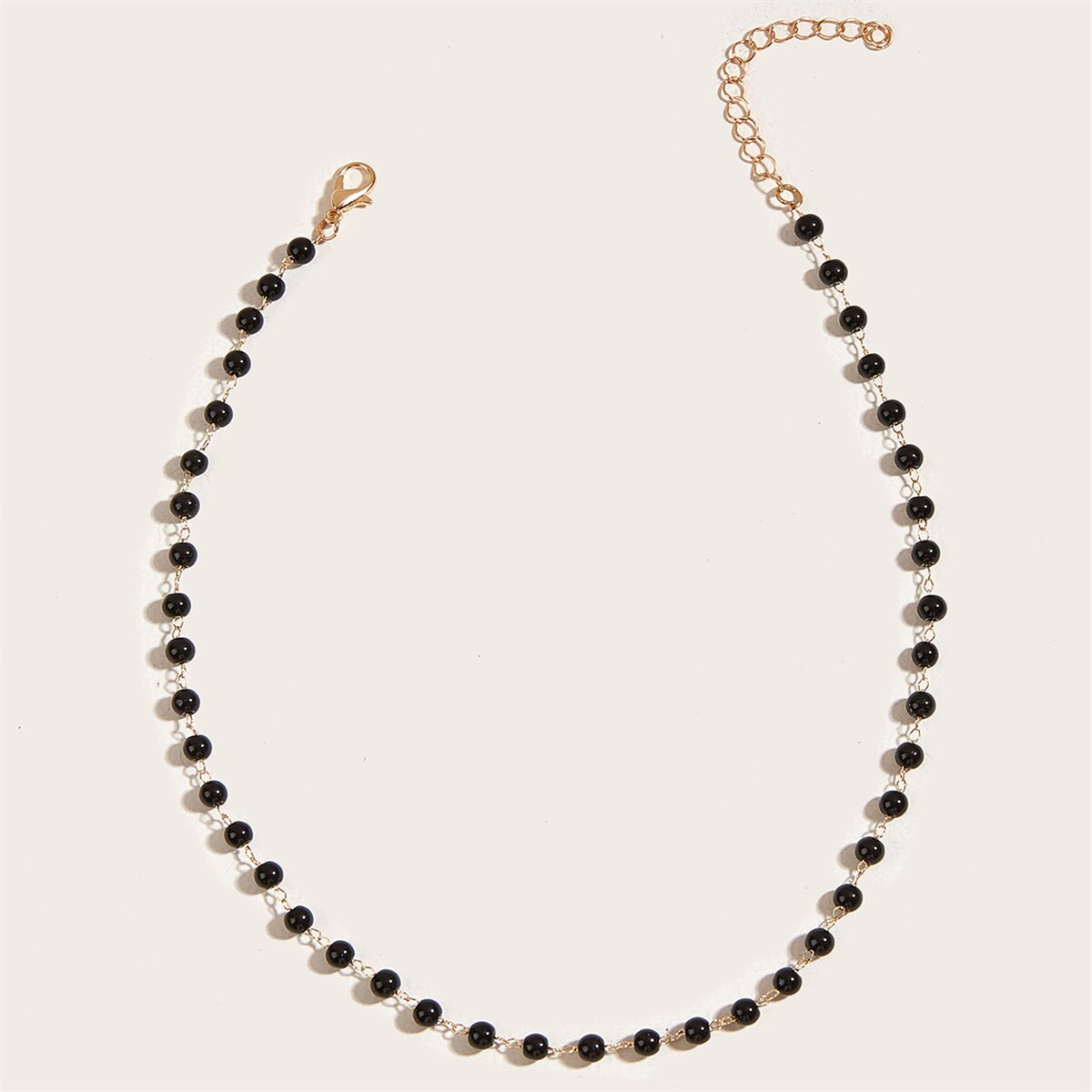 ketting sieraden necklace Zwarte Kleine Ronde Kraal Ketting Ketting Voor Vrouwen Verstelbare Ketting Ketting Mode-sieraden Collares Para Mujer Collares