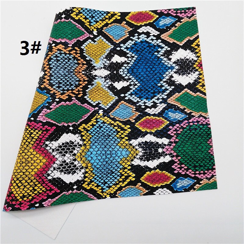 1PC 21X29CM Python Faux Leather Fabric, Synthetic Leather Fabric Leather Sheets For Making Bows LEOsyntheticoDIY T257A