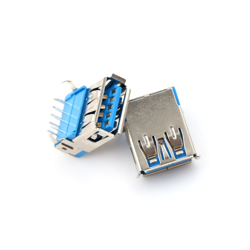 Praktische 5 Stuks USB 3.0 Type A Vrouwelijke Haakse 9Pin DIP Socket PCB Solder Connector