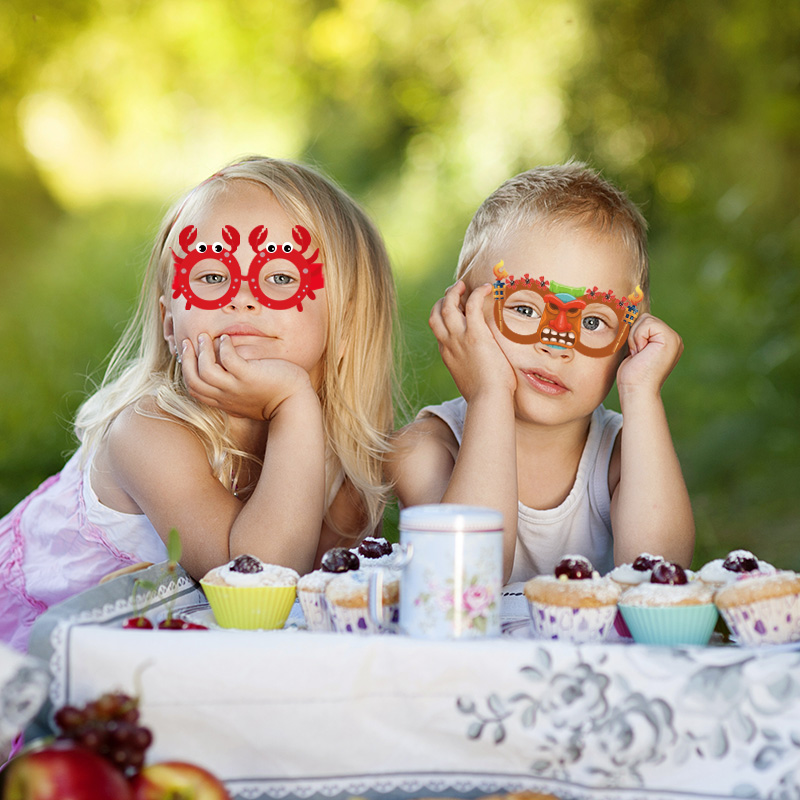 12 stks Hawaii Aloha Thema Zomer Fruit Papieren Glazen Foto Props Hawaiiaanse luau Tropisch Strand Zwembad Verjaardagsfeestje Decor Kids