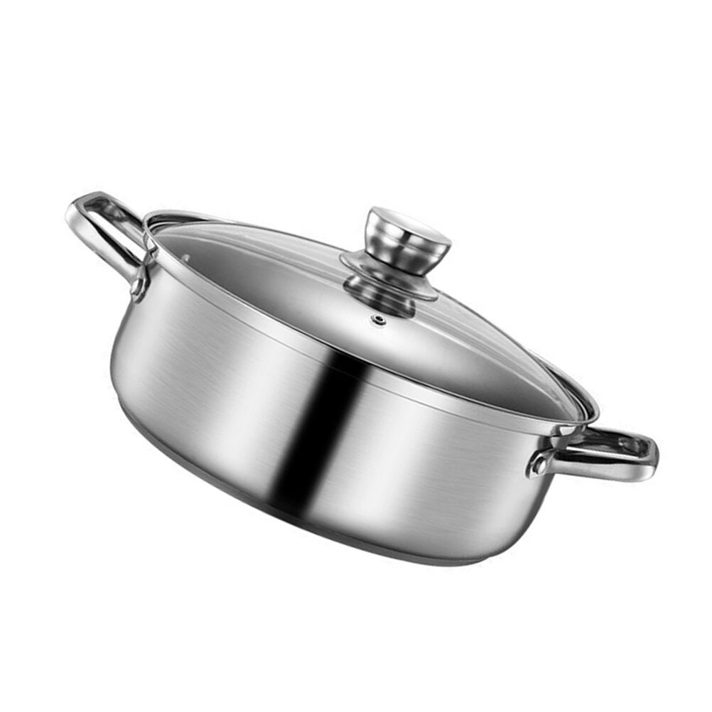 1pc Practical Induction Cooker Pot Household Pot Kitchenware (Silver)