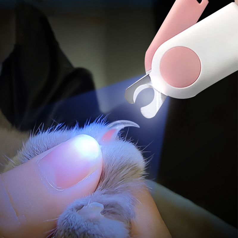 Cortaúñas para gato, cortador de uñas con luz LED para mascotas, cortador de uñas para perros y gatos, tijeras para garras, producto para mascotas