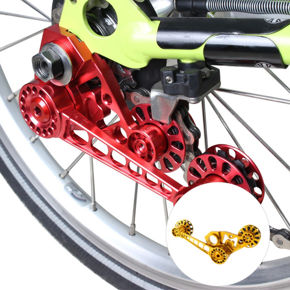 1pc nyttige bærbare slidstærke bagskifter kæder guide cykelkæde strammer cykel tilbehør foldecykel kæde stabilisator