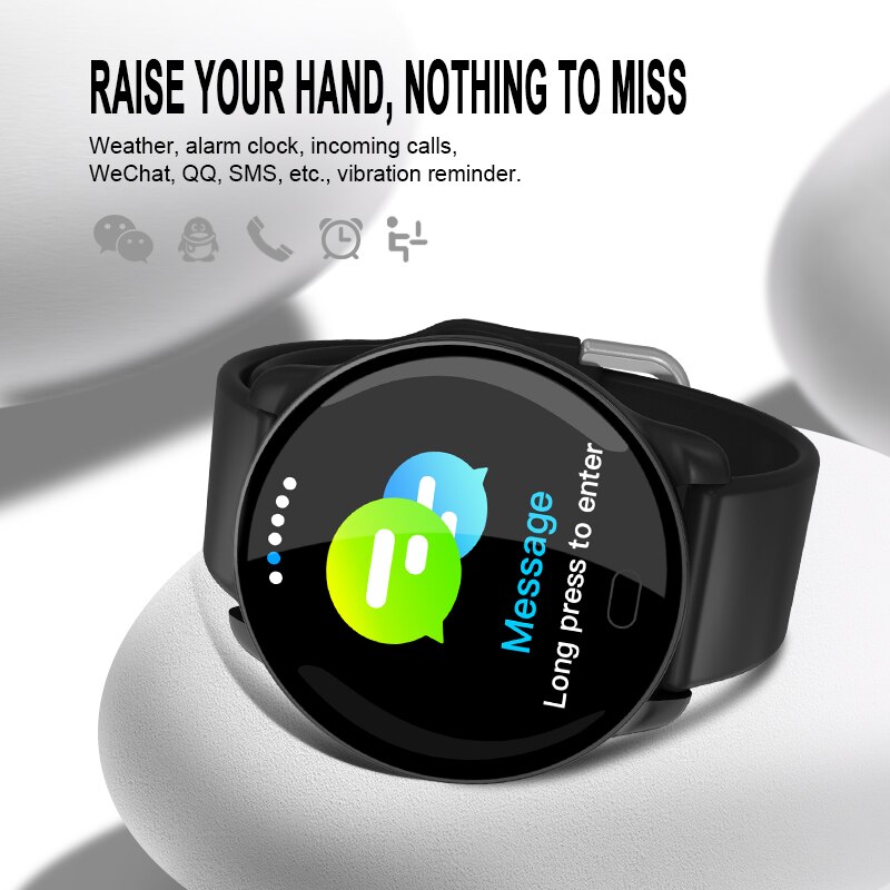 696 K9-WF Full Touch Pedometer Smart Watch Fitness Tracker Heart Rate Monitor Blood Pressure Smartwatch Monitor Smart Bracelet