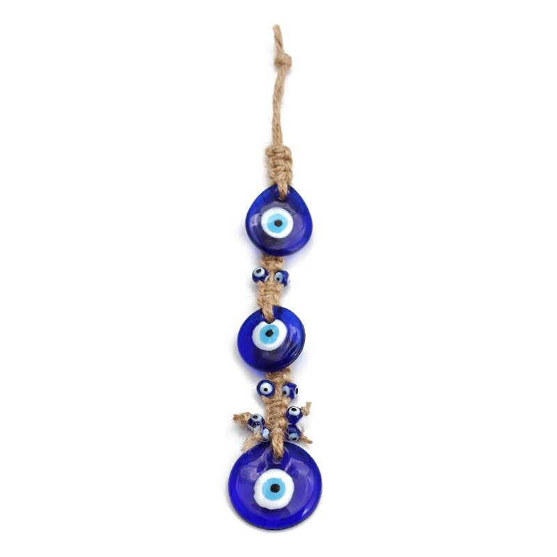 Turkish Blue Evil Eye Amulets Wall Protection Water Droplet Hanging Lucky Pendant Wind Chimes Garden Home Decorations Ornament: 2