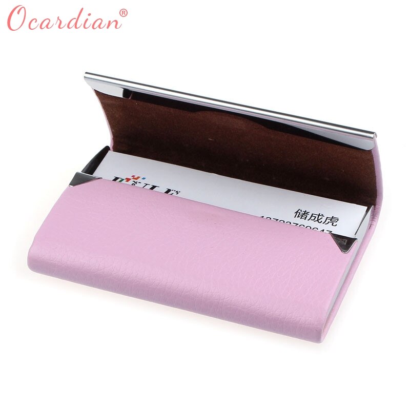 OCARDIAN Preferential Name Id Card Holder Case Wallet Box Leather Business Credit Card ##418