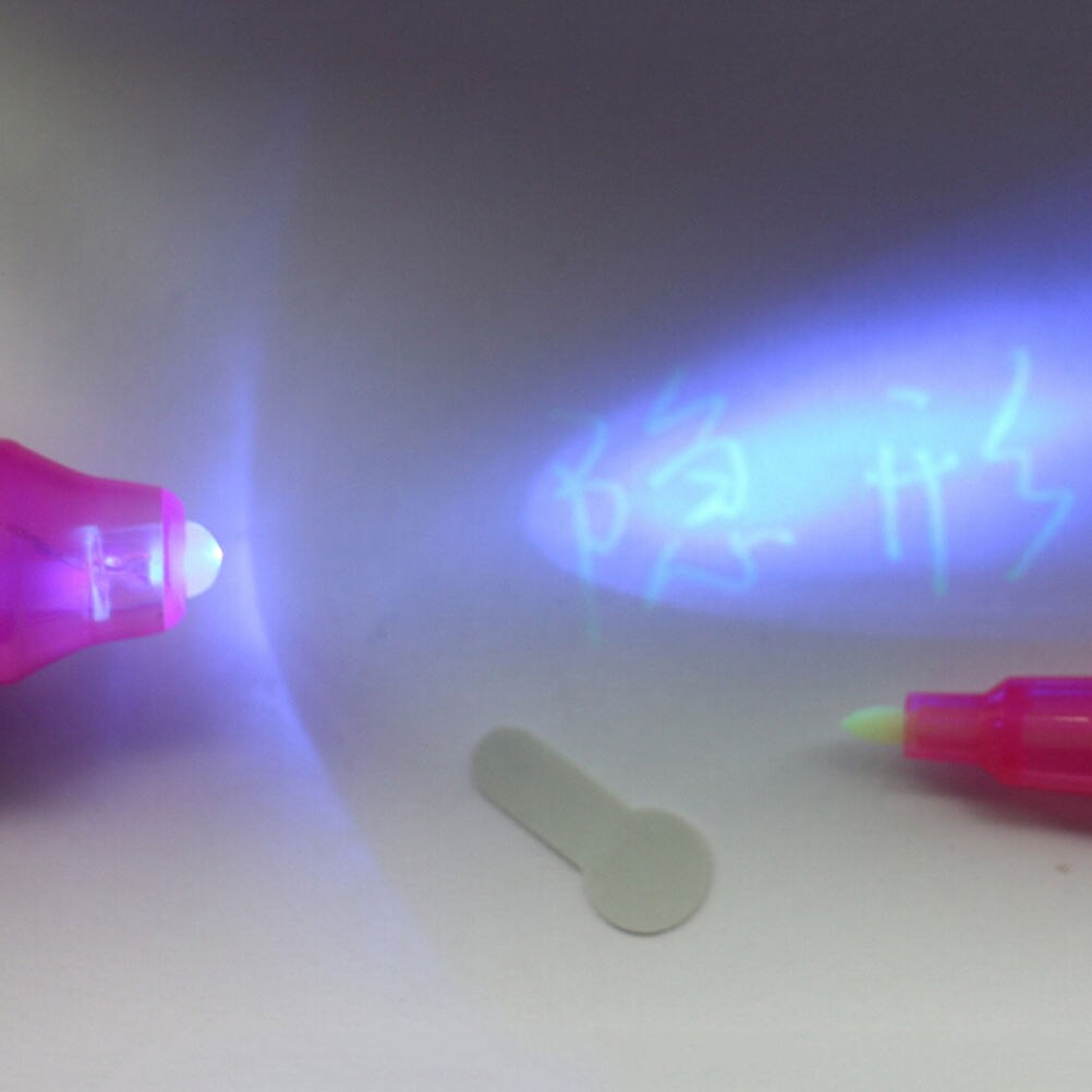 Bolígrafo de tinta Invisible con luz UV negra, , 2 en 1, de seguridad, subrayadores de 13,3 cm, 1 ud.