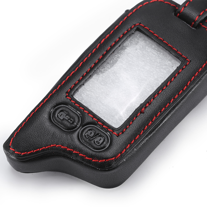 TZ9010 Afstandsbediening Twee Weg Auto Alarm lederen Case Cover sleutelhanger Voor Tomahawk TZ9010 TZ9030 LCD Remote