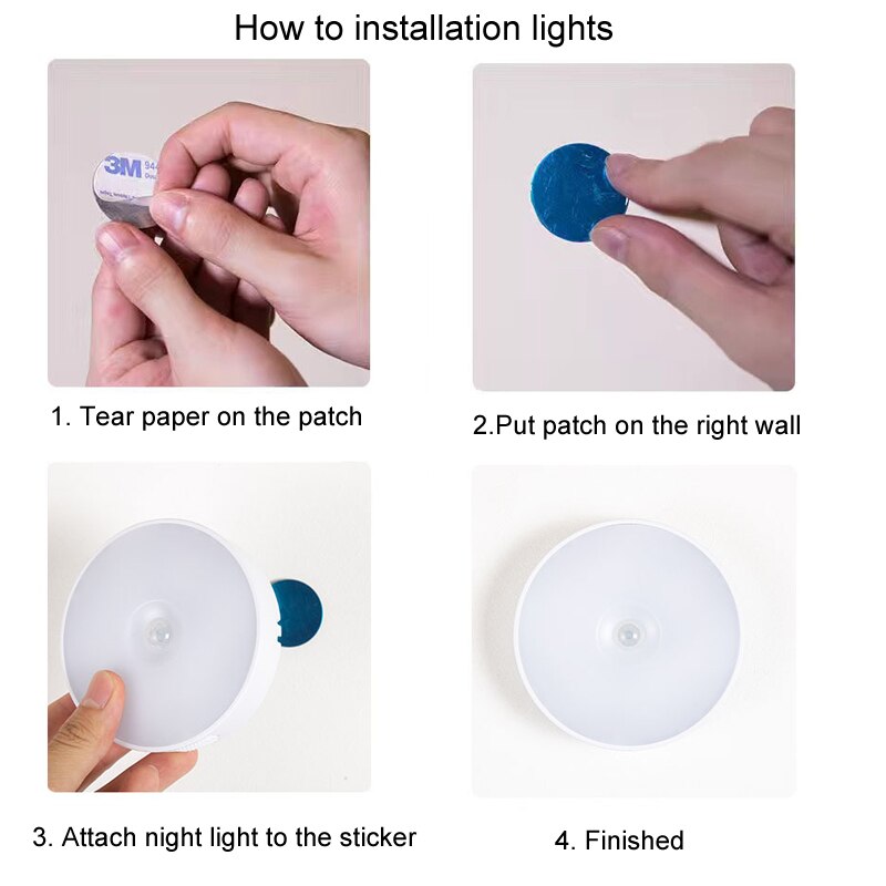 Menselijk Lichaam Sensor Led Nachtlampje 3AAA Menselijk Lichaam Inductie Lamp Lichtintensiteit Sensoren Creatieve Night Light Thuis Slaapkamer