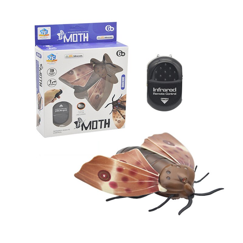 Infrarood Rc Afstandsbediening Dier Insect Speelgoed Simulatie Scorpion Spider Mot Prank Grappen Truc Speelgoed Kids Funny Novelty: Moth