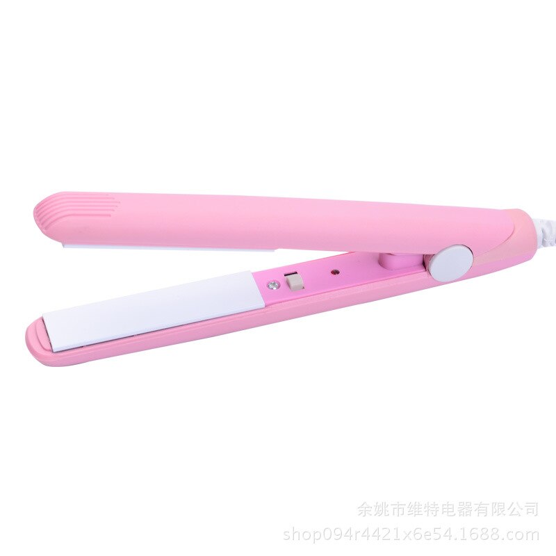 Mini rolo de cachos para cabelo, prancha de cabelo reta portátil para ondulação capilar, rolo, ferramenta elétrica, quente: pink