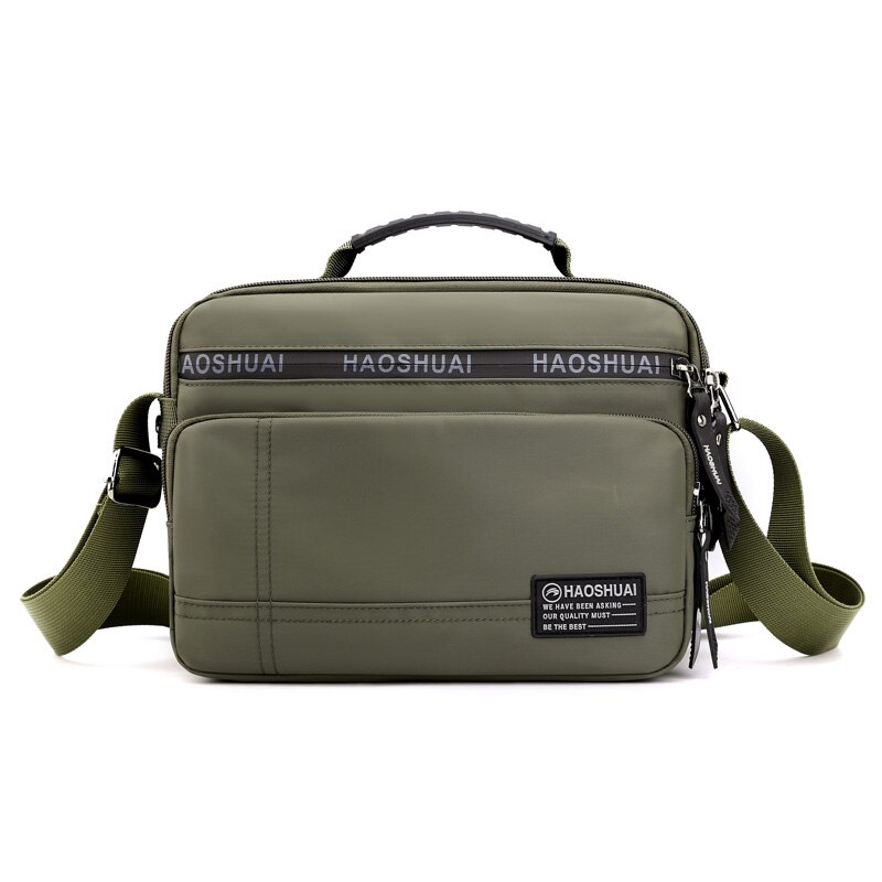 Men's Messenger Bag - Waterproof PU Leather Shoulder Bag - Business & Casual Style - Large Capacity: Green