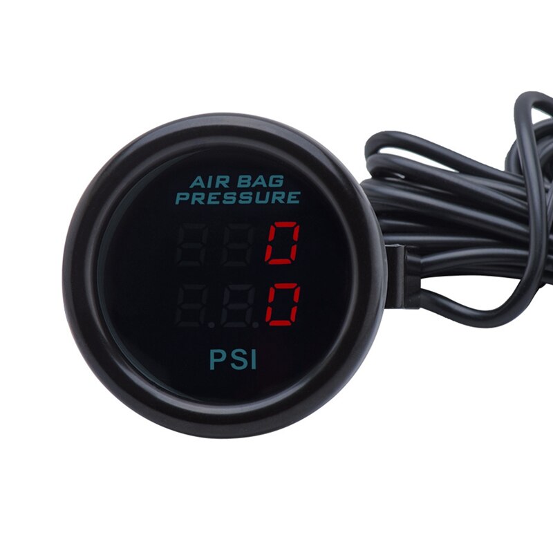 52Mm Dual Display Dual Luchtdrukmeter Psi Bar Luchtvering Met 1/8NPT Elektrische Sensoren