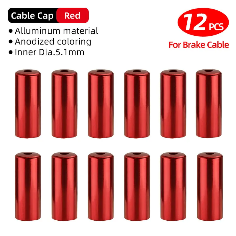 5mm Alloy Bicycle Brake Cable End Cap Housing Ferrules 4mm MTB Road Bike Derailleur Shifter Line End Crimps: Pink