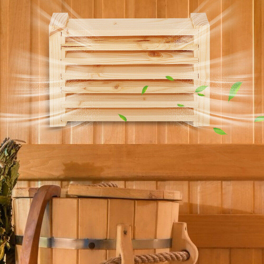 Sauna Room Air Vent Ventilation Grille Panel Louvers Sauna Room Accessories Wood Sauna Wood Blind Shutter Vents