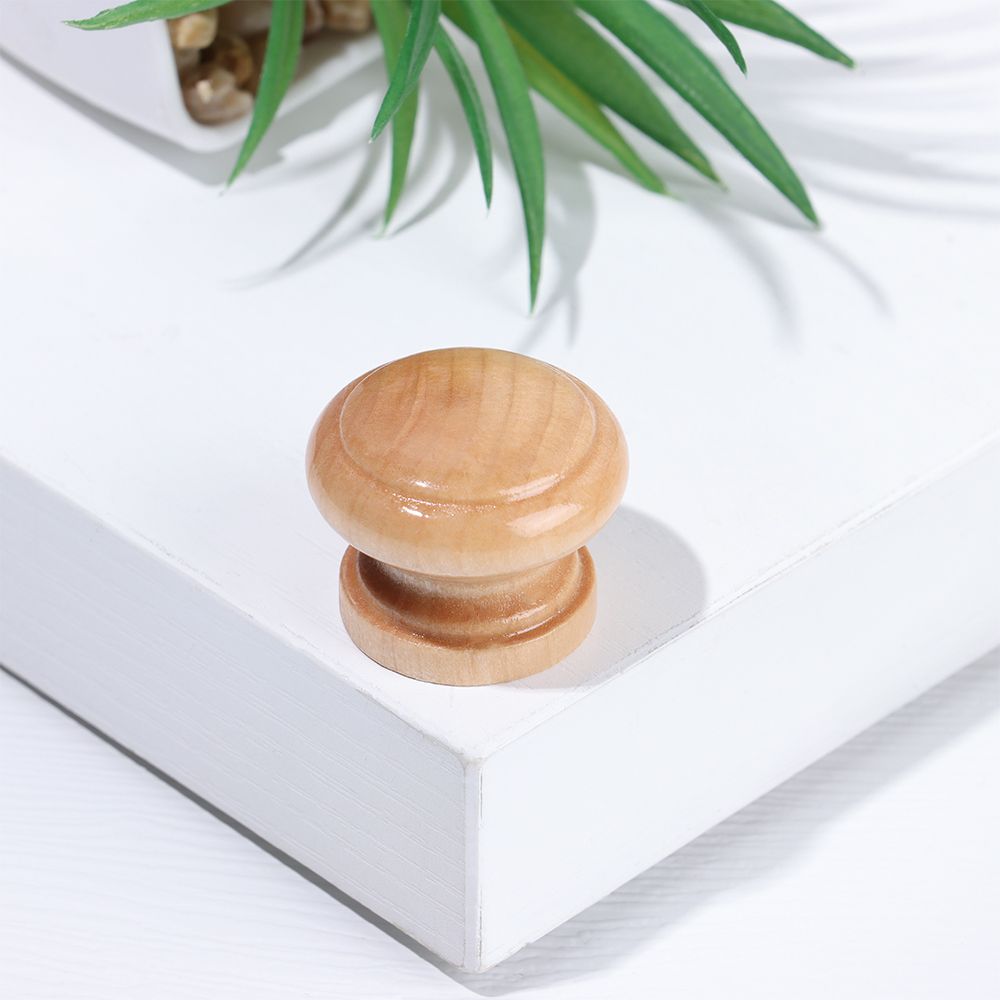 Boutons de tiroirs en bois naturel, 1 pièce, pour armoire de cuisine, armoire, commode, poignée de meubles avec vis