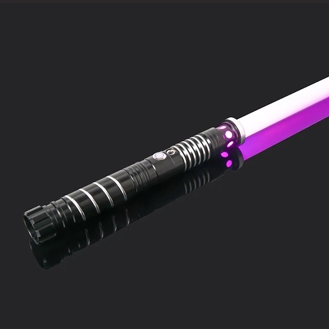 Metal Handle Lightsaber - RGB 16-Color - FX Dueling - Rechargeable Lithium Battery: Pink