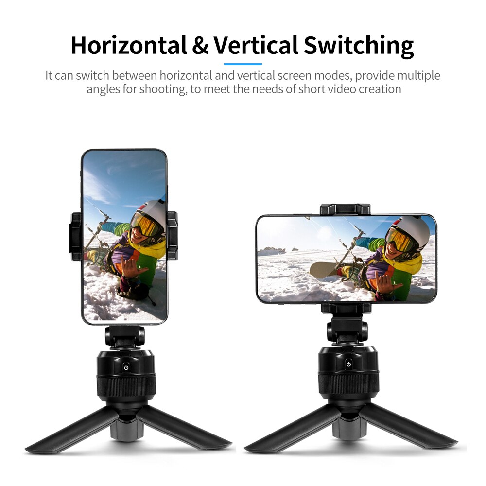 360° Object Tracking Holder Smart Shooting Tripod Selfie Stick Face Object Tracking Holder Support Horizontal Vertical Screen