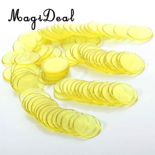 MagiDeal 400pcs PRO Count Bingo Chips Markers for Bingo Game Cards 3/4 Inch 4 Colors PRO Count Bingo Chips Pub Camping Travel