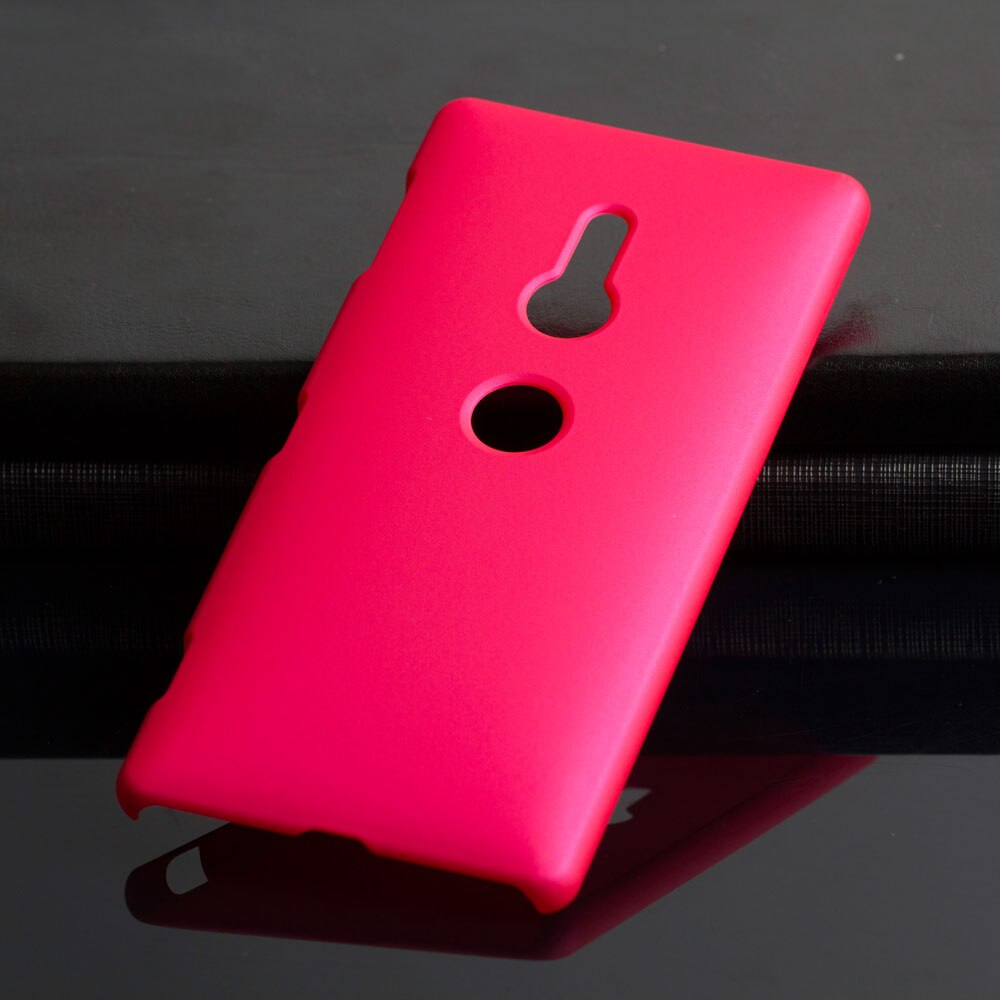 Plastic Coque Cover 5.7For Sony Xperia Xz2 Case For Sony Xperia Xz2 Xz 2 Dual H8216 H8266 H8296 Phone Back Coque Cover Case: Rose red