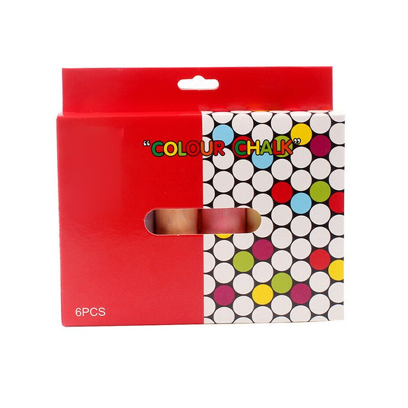 6/12pcs Mixed Colour Chalk Sticks Pack Water Soluble Kids Playground School Art Learning UY8