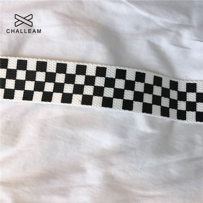 Ceinture en toile pour femmes, taille décontracté, style Hip Hop, carreaux, longue, collection 125