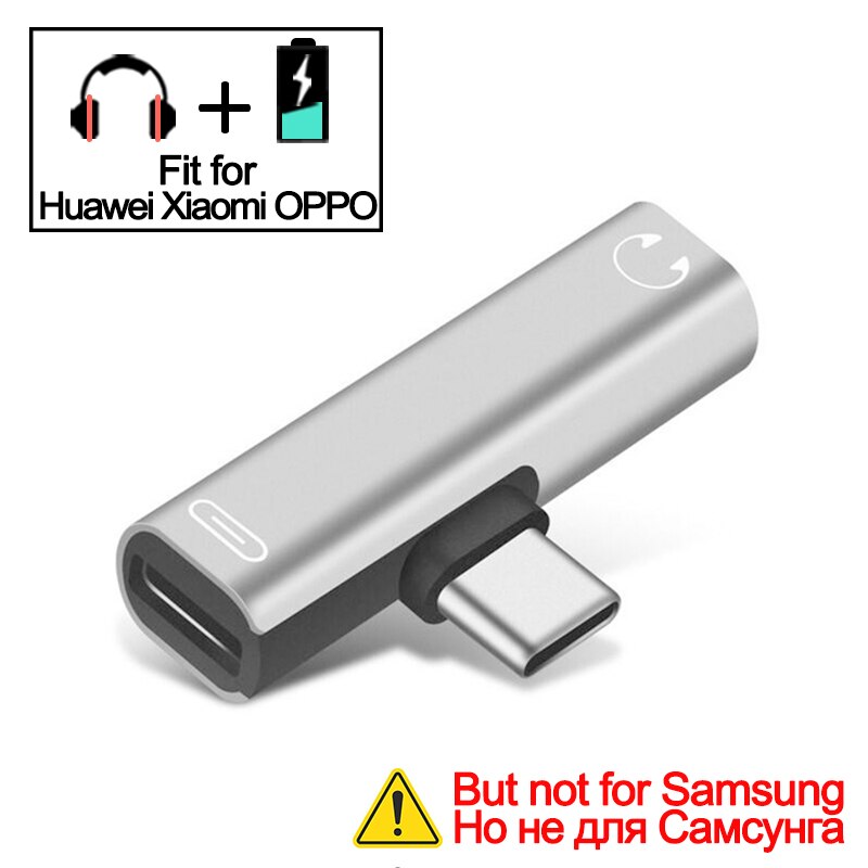 2IN1 Type C Naar 3.5Mm Jack Koptelefoon Usb 3.0 Naar Type C Otg Adapter Voor Macbookpro Xiaomi Huawei Type-C Opladen Kabel Converter: B-Red