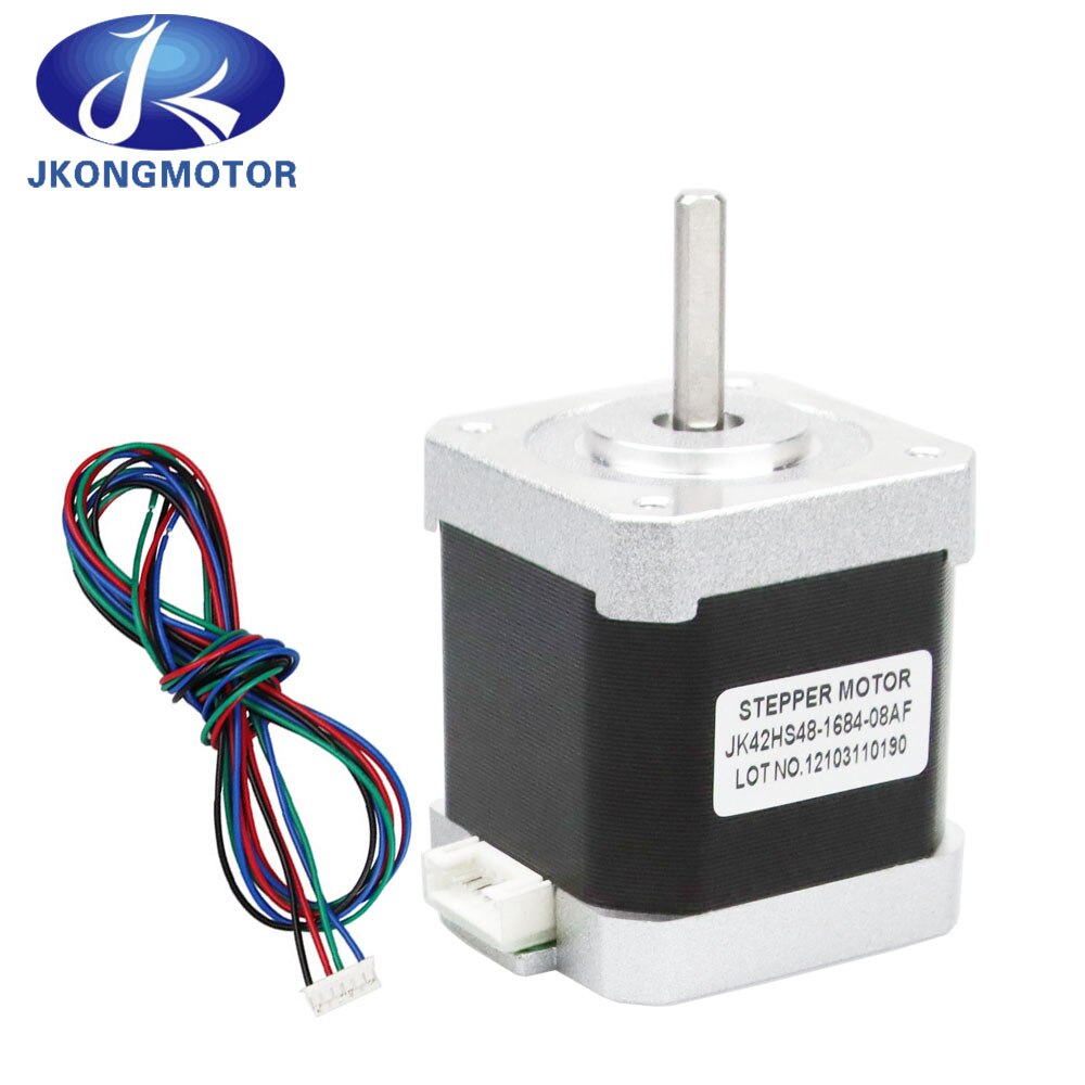 Jkongmotor 48mm Nema 17 Stepper Motor 50N.cm Nema17 Step Motor 1.68A 42BYGH Motor 4-lead for CNC 3D Printer Motor