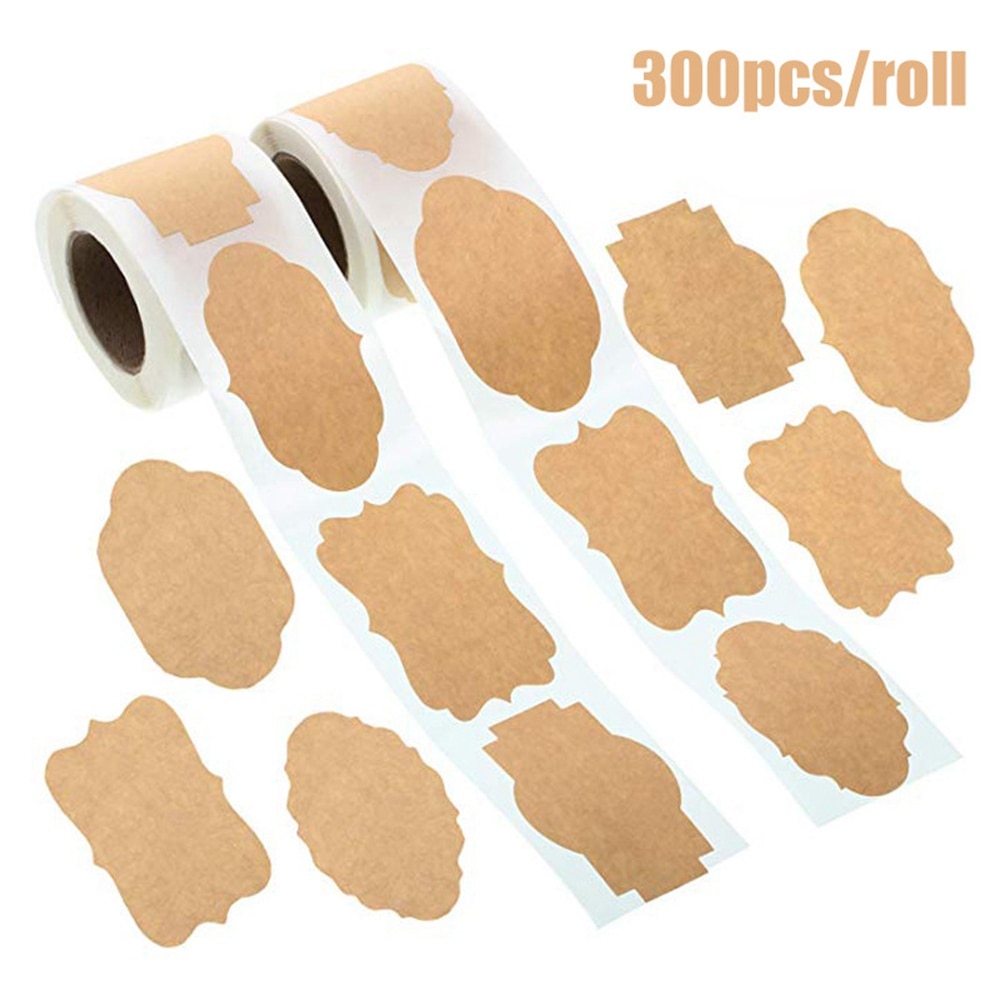 300pcs irregular shape blank sticker Wedding Decorative Stickers Seal Labels Sticker for Package self-adhesive label
