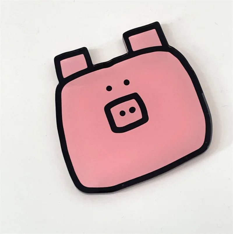 Posavasos acrílico antideslizante con almohadilla para taza de dibujos animados, resistente al calor, para escritorio, mantel individual para mesa, posavasos con aislamiento térmico: Rosa