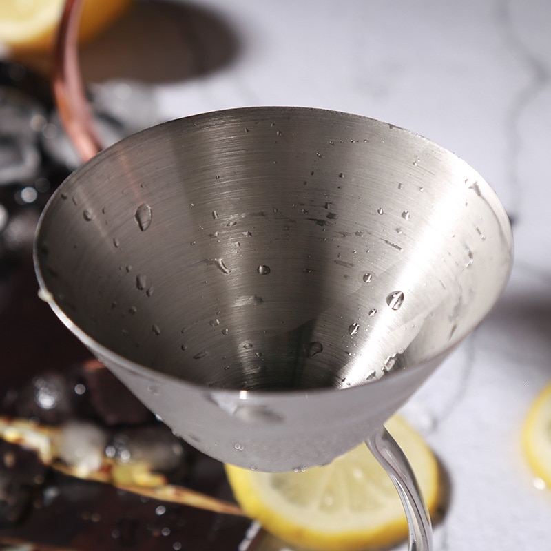 Copa de Martini torcida de Metal, copa de vino dulce, Triangular, boda, acero inoxidable 304