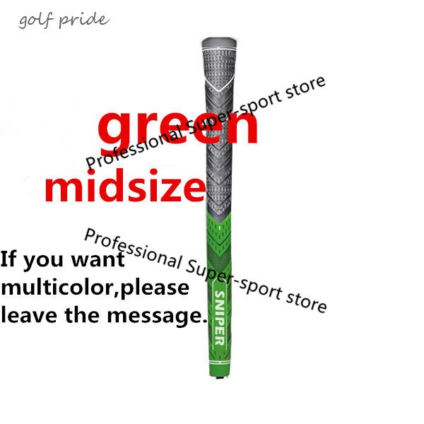 Golf irons Grip Midsize and standard Multicompound Golf club Grips Carbon Yarn 10pcs/lot: green-midsize