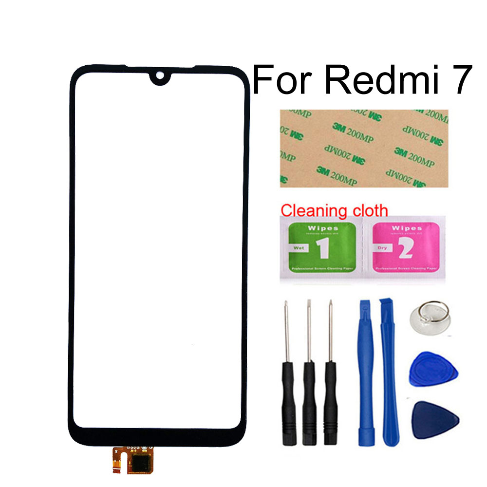 7A Touch screen For Xiaomi Redmi 7 7A Touch Screen Digitizer Sensor Glass Panel Replacement: 7 Black Tool