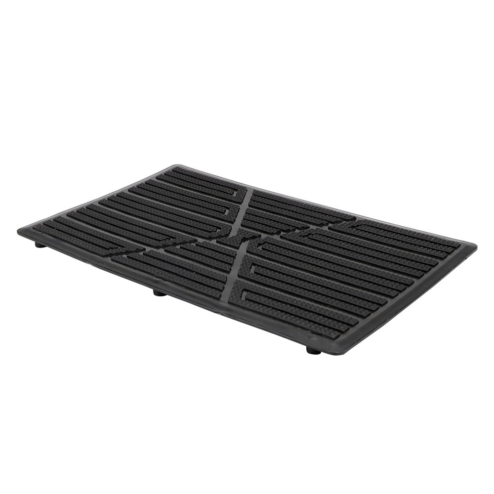 BCSMMCAR Black Car Floor Mat – Non-Slip Foot Rest Pedal Plate – Universal Fit – 25x16cm – Includes Screws